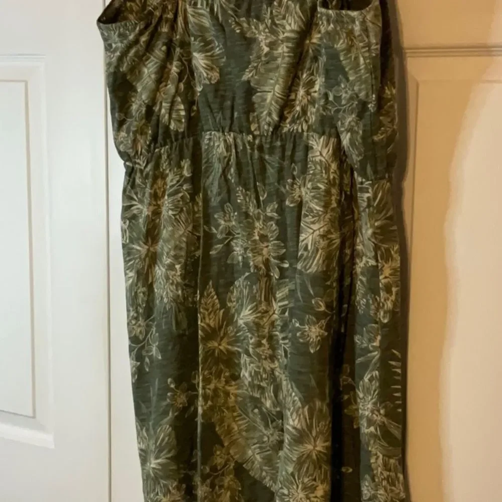 Old Navy Green White Summer Cotton‎ Dress XXL